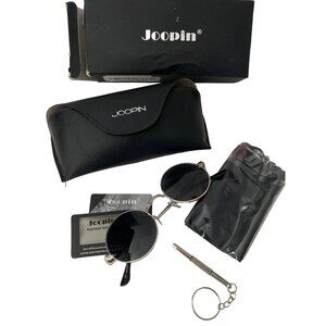 Joopin John Lennon Style Polarized Sunglasses w/case Open Box